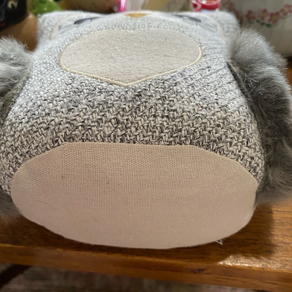 This is an Elements Weighted Fabric Owl Door Stopper. NWOT. 9 inches tall.